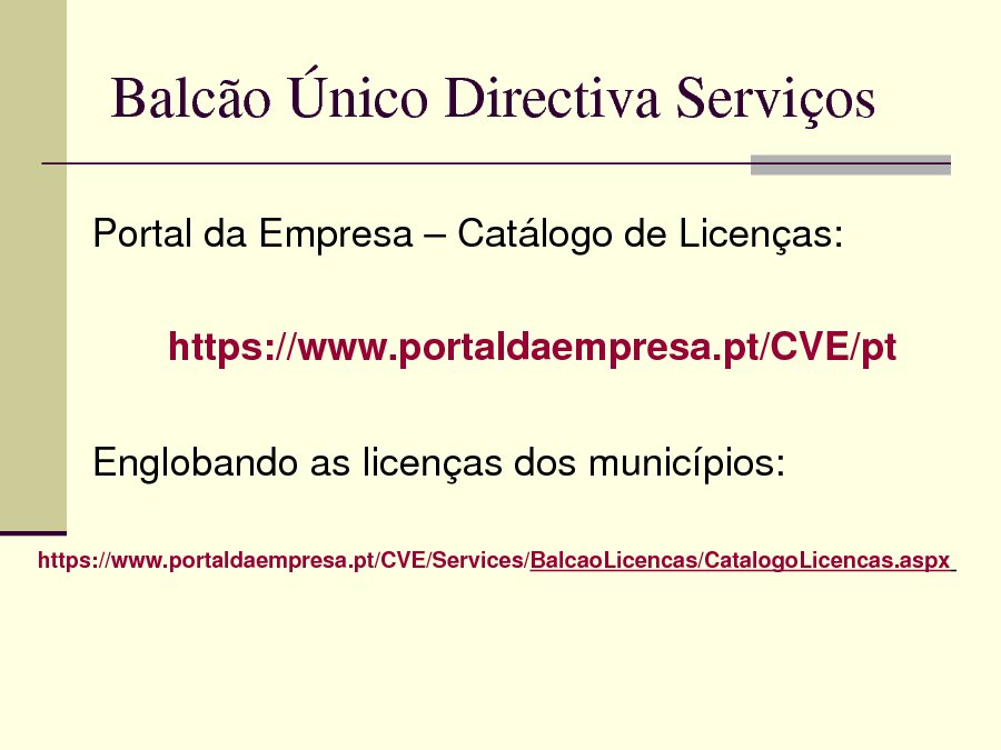 A transposición da directiva de servizos en Portugal